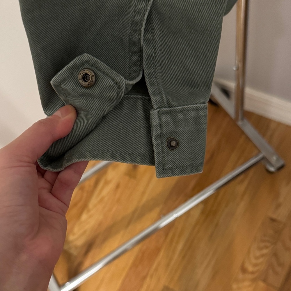 Women’s Green Chore Jacket with snap buttons s - Picture 6 of 7